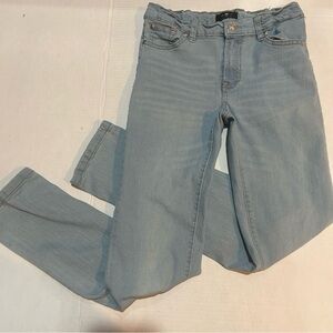 7 For All Mankind The Slimmy Skinny Jeans Light Blue Waist 25" Mid-Rise Stretch